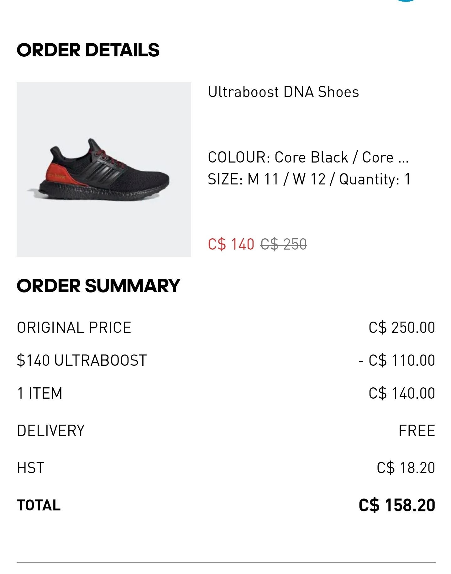 adidas] Ultraboost - $140 (after coupon 