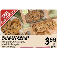 Regular Or Plant-Based Homestyle Cookies