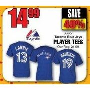 Majestic Junior Blue Jays Player Tees - $14.99 (40% Off)