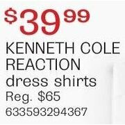Kenneth Cole Reaction Dress Shirts - $39.99 (38% off)