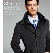 30% Off Black Brown 1826 Dress Coats