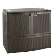 Vertical Rattan Deck Box with Shelf - $319.99 ($80.00 Off)