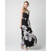 Floral Print Knit Halter Gown - $169.99 ($55.01 Off)