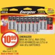 Energizer Max Batteries - $10.99