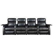 Cecil 4-Seat Faux Leather Power Recliner Home Theatre Seating - $1699.99 ($1350.00 off)
