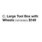 DeWalt Large Tool Box With Wheels  - $149.00