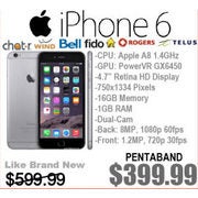 iPhone 6 S Plus, Chat-r, Wind, Bell, Fido, Rogers, Pentaband - $399.99