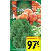 Broccoli, Carrots or Yellow Onions - $0.97