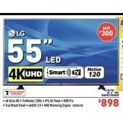 LG 55" 4k UHD Smart LED TV w/ Polk Soundbar - $1196.00 ($300.00 off)