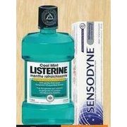 Listerine Classic or Kids, Rinse or Sensodyne Regular, Iso Active or Pro Namel, Toothpaste or Colgate Sensitive Pro-Relief Whiteni