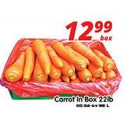 Carrot In Box - $12.99/box