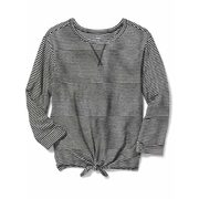 Brushed-knit Tie-front Sweater For Girls - $15.00 ($9.94 Off)
