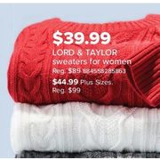 Lord & Taylor Sweaters for Women - $39.99 and $49.99