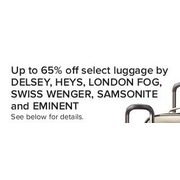 Select Luggage by Delsey, Heys, London Fog, Swiss Wenger, Samsonite, and Eminent - Up to 65% off