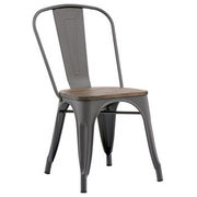 Solid Elm Wood And Metal Dining Chair - $44.79 ($35.20 Off)
