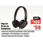 Klipsch Foldable On Ear Headphone - $58.00 ($100.00 off)