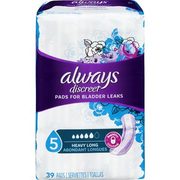 Always Discreet Or Tena Incontinence Underwear Or Pads - $13.99
