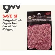 Qu’appelle Fresh Organic Lean Ground Beef - $9.99 ($1.00 off)