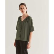 Button-down Elbow Sleeve Blouse - $24.97 ($19.93 Off)
