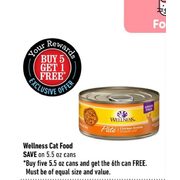 Wellness Cat Food - Buy 5 Get 1 Free