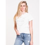 Rvca Womens Billiard Short Sleeve T-shirt - White - $24.00 ($10.00 Off)