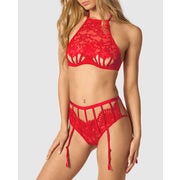Unlined Lace Bra With Cut-outs - $19.99 ($9.96 Off)