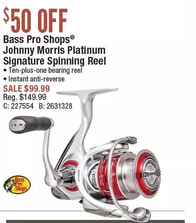 johnny morris platinum signature spinning reel