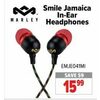 Marley Smile Jamaica In-Ear Headphones - $15.99 ($9.00 off)
