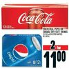 Coca-Cola, Pepsi or Canada Dry Soft Drinks - 2/$11.00