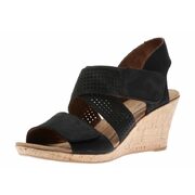Janna Cross Strap Black Wedge Sandal By Rockport - $79.95 ($40.05 Off)