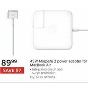45W Magsafe 2 Power Adapter For MacBook Air - $89.99 ($7.00 off)