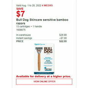 Bull Dog Skincare Sensitive Bamboo Razors - $22.99 ($7.00 off)