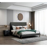 Shana Contemporary Platform Bed - Double - Dark Grey