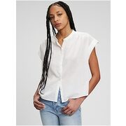 Shirred Button-front Shirt - $44.99 ($14.96 Off)