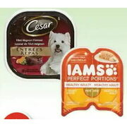 Cesar Singles Wet Dog Food or Iams Perfect Portions Wet Cat Food - 3/$5.00