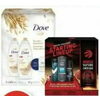 Dove Dry Skin Essentials, Starting Line Up Men's Grooming Products or Axe Body Gift Sets - $14.99