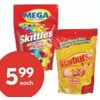 Starburst Take Home Size, Skittles Mega Pack Candy or Orville Redenbacher Microwave Popcorn - $5.99