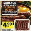 Blueberry and Maple Flavoured Sausage - $4.99/lb